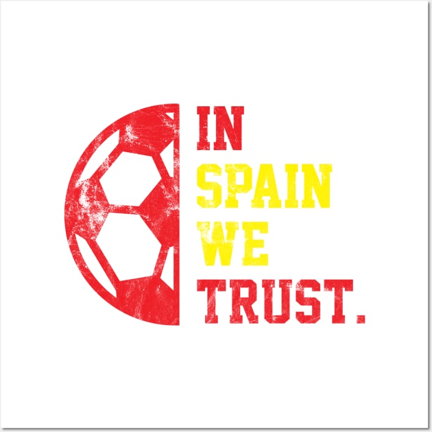 Spain Soccer Fan Retro Wall Art by Rayrock76